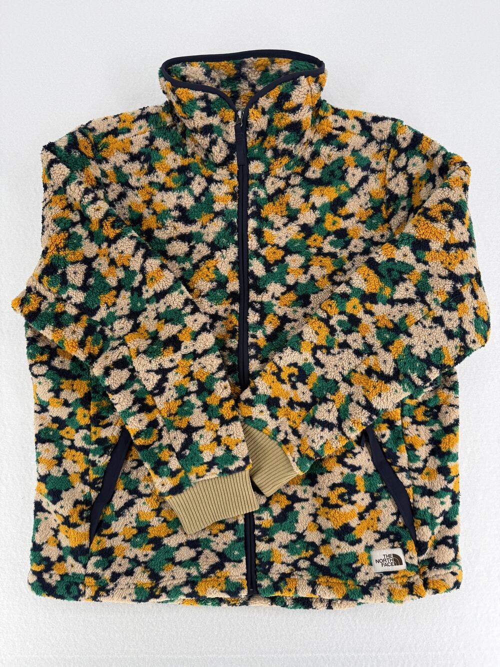 The North Face Campshire Fleece Jacket Womens XXL Floral Sherpa Full Zip NWOT